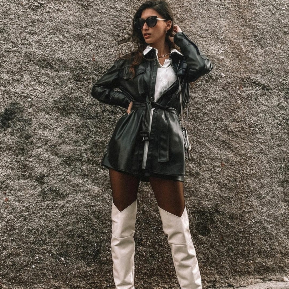 ZARA | Bloggers Fave Belted Faux Leather Shirt - Picture 10 of 15